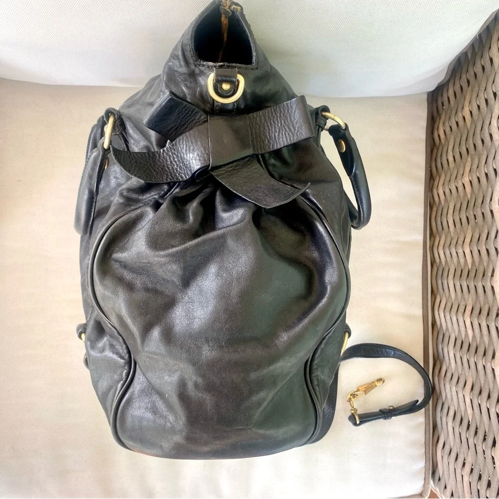 Miu Miu Vitello Bow Satchel in Black EUC - Picture 10 of 16